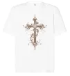 Футболка Оверсайз Квітучий Хрест Белый фото