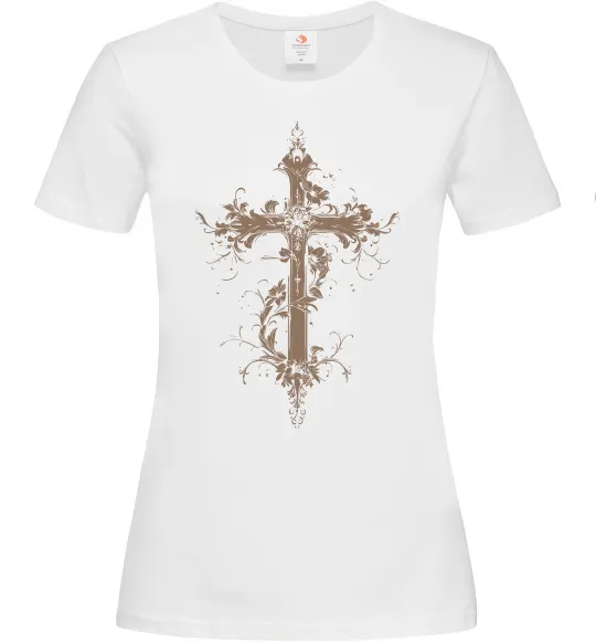 Женская футболка Квітучий Хрест Белый фото