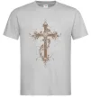 Мужская футболка Квітучий Хрест Серый фото