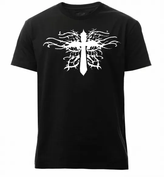 Мужская премиум футболка Хрест арт Черный фото