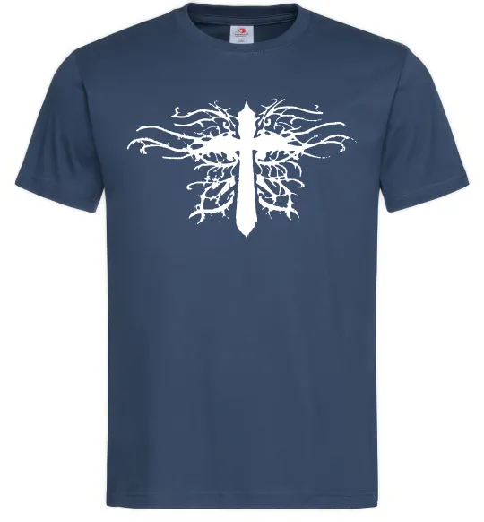 Мужская футболка Хрест арт Темно-синий фото