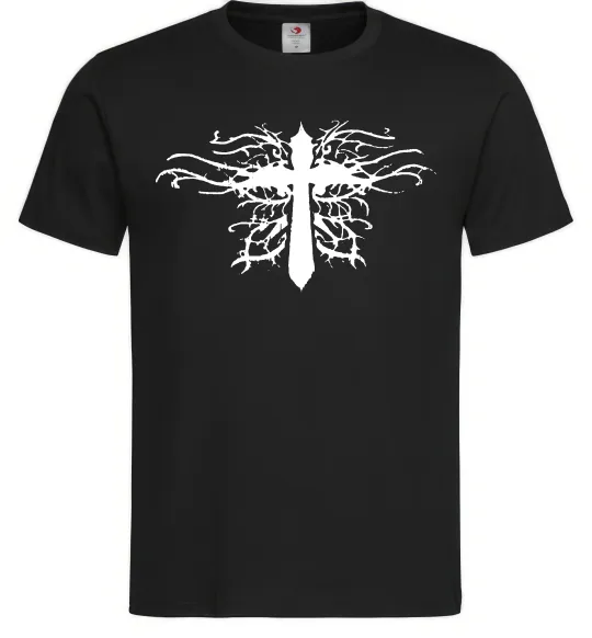 Мужская футболка Хрест арт Черный фото