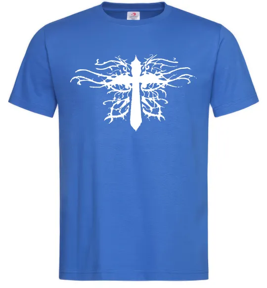 Мужская футболка Хрест арт Ярко-синий фото