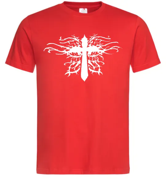 Мужская футболка Хрест арт Красный фото