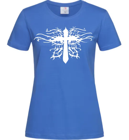 Женская футболка Хрест арт Ярко-синий фото