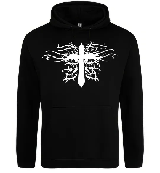 Женская толстовка (худи) Хрест арт Черный фото