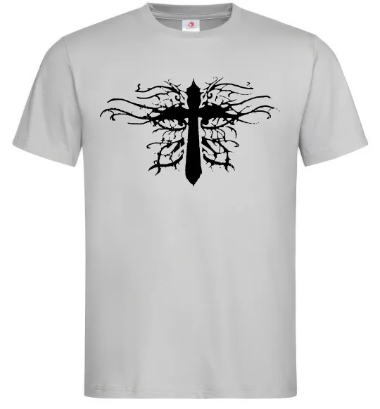 Мужская футболка Хрест арт Серый фото