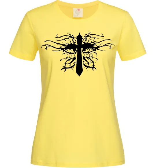 Женская футболка Хрест арт Лимонный фото