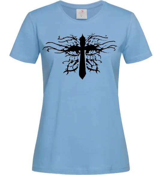 Женская футболка Хрест арт Голубой фото