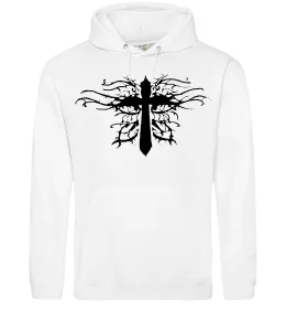 Чоловіча толстовка (худі) Хрест арт Білий фото