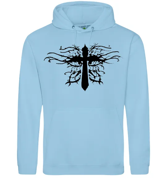 Женская толстовка (худи) Хрест арт Голубой фото