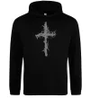 Женская толстовка (худи) Хрест у тернах Черный фото