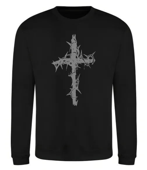 Світшот Хрест у тернах Чорний фото