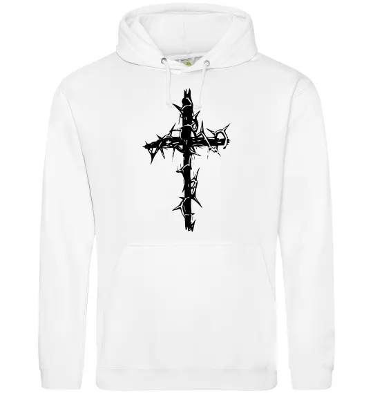 Женская толстовка (худи) Хрест у тернах Белый фото
