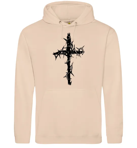 Женская толстовка (худи) Хрест у тернах Песочный фото