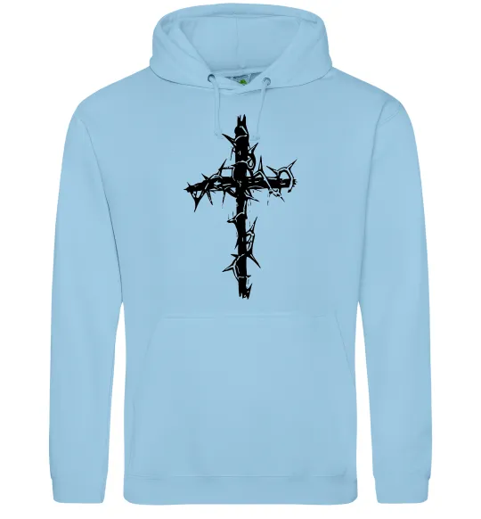 Женская толстовка (худи) Хрест у тернах Голубой фото
