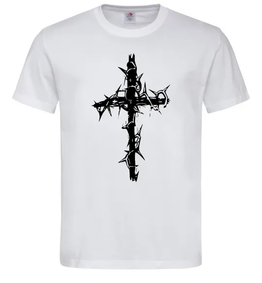 Чоловіча футболка Хрест у тернах Білий фото