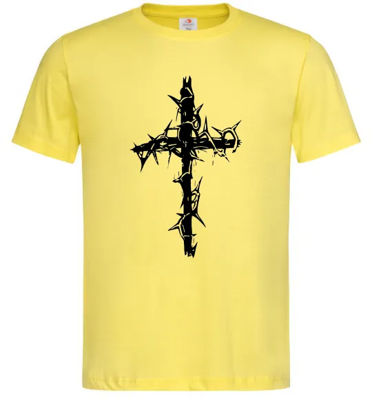 Чоловіча футболка Хрест у тернах Лимонний фото