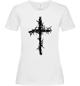 Жіноча футболка Хрест у тернах Білий фото