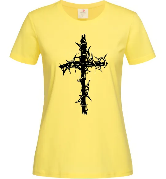 Женская футболка Хрест у тернах Лимонный фото