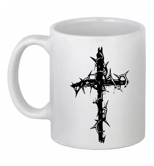Чашка керамическая Хрест у тернах Белый фото