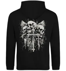 Чоловіча толстовка (худі) Cross and bones Чорний фото
