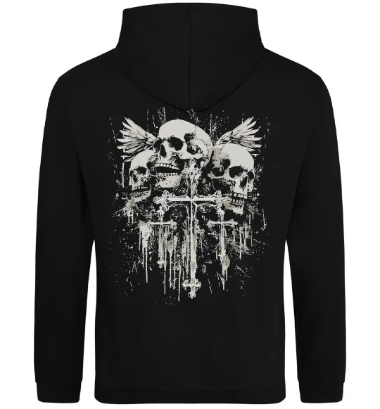 Женская толстовка (худи) Cross and bones Черный фото