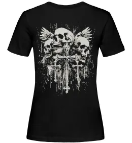 Жіноча футболка Cross and bones Чорний фото