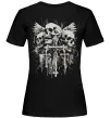 Женская футболка Cross and bones Черный фото