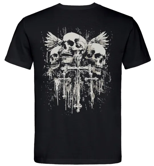 Чоловіча футболка Cross and bones Чорний фото