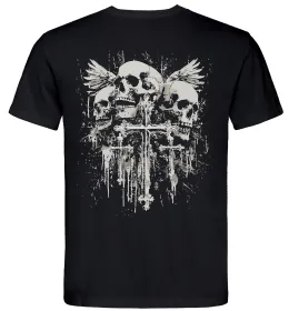 Чоловіча футболка Cross and bones Чорний фото