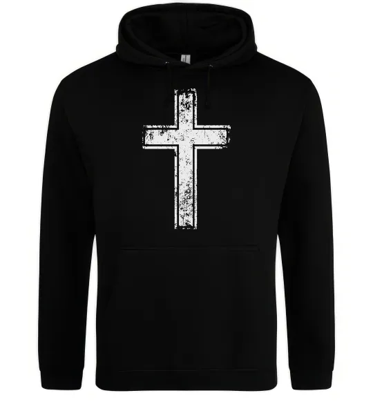 Женская толстовка (худи) Вінтажний хрест Черный фото