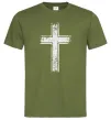 Чоловіча футболка Вінтажний хрест Оливковий Чоловіча футболка Вінтажний хрест Оливковий фото