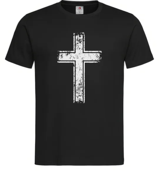 Чоловіча футболка Вінтажний хрест Чорний фото