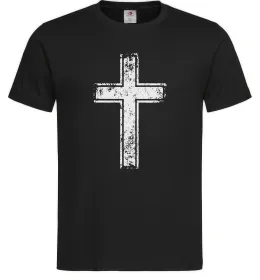 Чоловіча футболка Вінтажний хрест Чорний фото