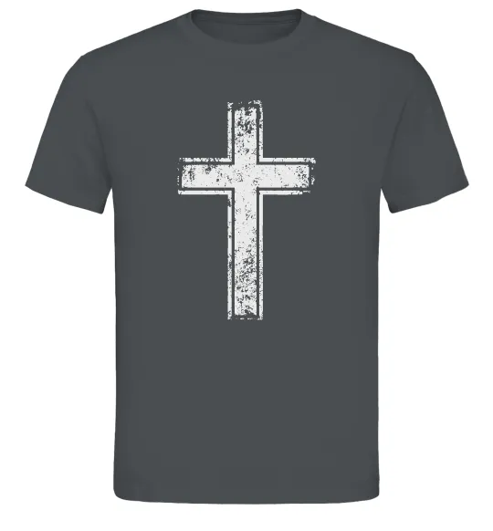 Чоловіча футболка Вінтажний хрест Графіт фото