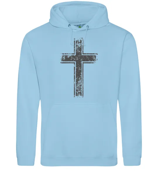 Мужская толстовка (худи) Вінтажний хрест Голубой фото