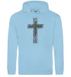 Мужская толстовка (худи) Вінтажний хрест Голубой фото