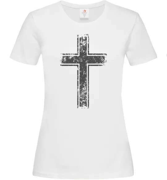 Жіноча футболка Вінтажний хрест Білий фото