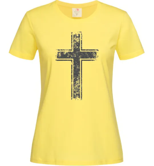 Жіноча футболка Вінтажний хрест Лимонний фото