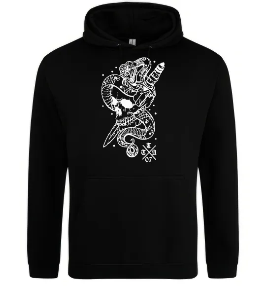 Жіноча толстовка (худі) Череп зі змією Чорний фото