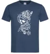 Чоловіча футболка Череп зі змією Темно-синій фото