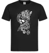 Чоловіча футболка Череп зі змією Чорний фото