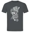 Чоловіча футболка Череп зі змією Графіт фото