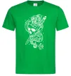 Чоловіча футболка Череп зі змією Зелений фото