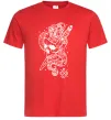 Чоловіча футболка Череп зі змією Червоний фото