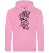 Чоловіча толстовка (худі) Череп зі змією Рожевий фото