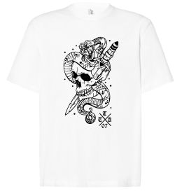 Футболка Оверсайз Череп зі змією