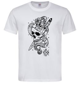 Мужская футболка Череп зі змією