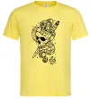 Чоловіча футболка Череп зі змією Лимонний фото